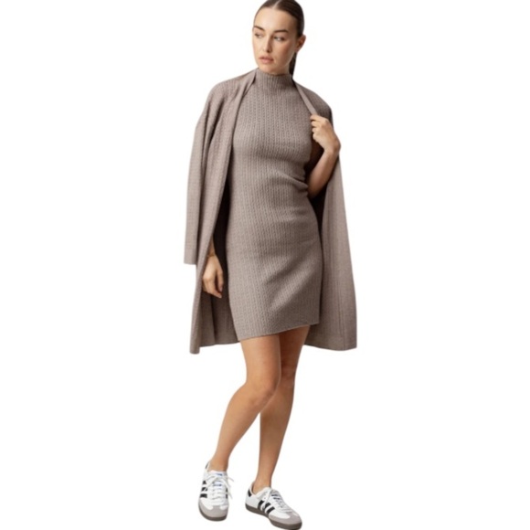 Sundays Fay Cableknit Dress NWOT Sleeveless Mini Dress in Toast - Picture 10 of 12